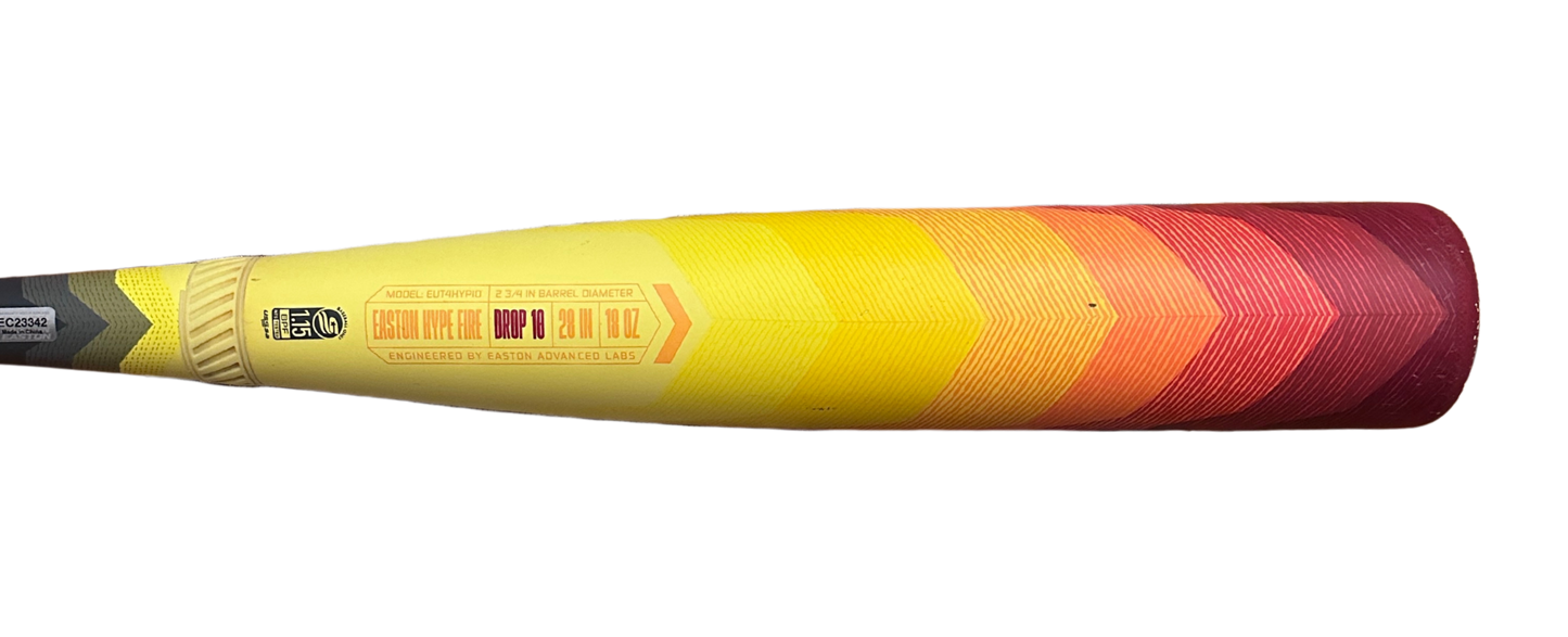 Used 2024 Easton Hype Fire Two-Piece Composite | USSSA | Drop -10, 28"/18oz | EUT4HYP10 (Copy)