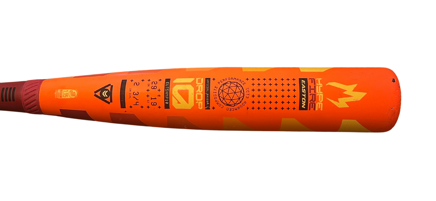 Used 2025 Easton Hype Fire | USSSA Baseball Bat | Drop (-10) 29" 19 oz