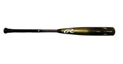Used 2023 Rawlings Icon BBCOR Bat -32”/29oz RBB313 Black/Gold Full Bat View Front
